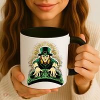 Leprechaun Dj St Patricks Coffee Mug thumb 3