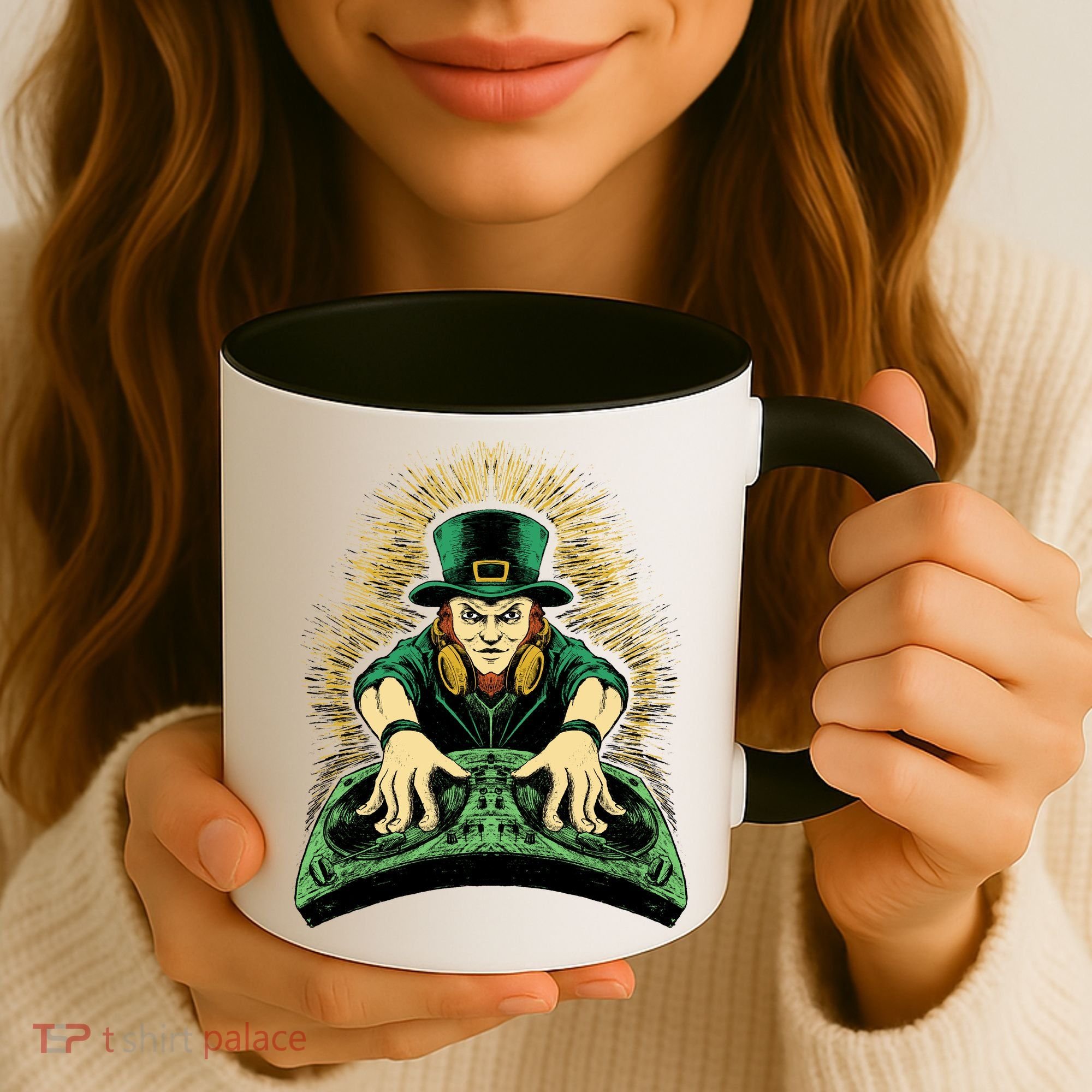 Leprechaun Dj St Patricks Coffee Mug