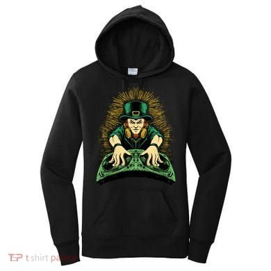 Leprechaun Dj St Patricks Women's Hoodie