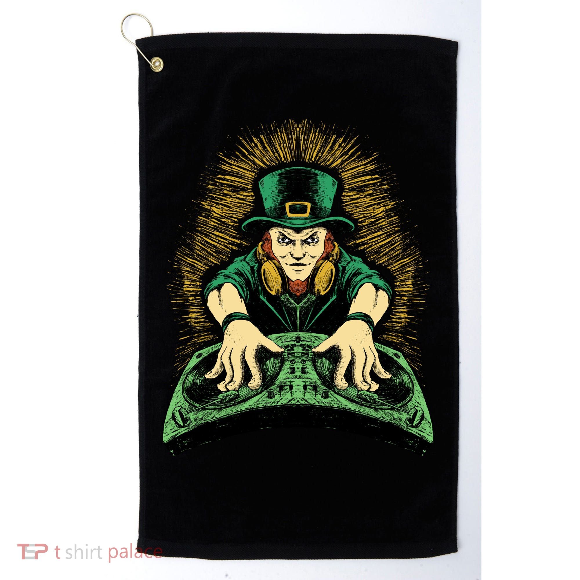 Leprechaun Dj St Patricks Golf Towel