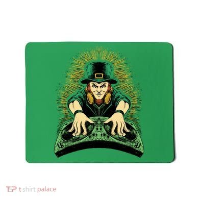 Leprechaun Dj St Patricks Mousepad
