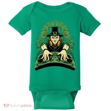 Leprechaun Dj St Patricks Baby Bodysuit