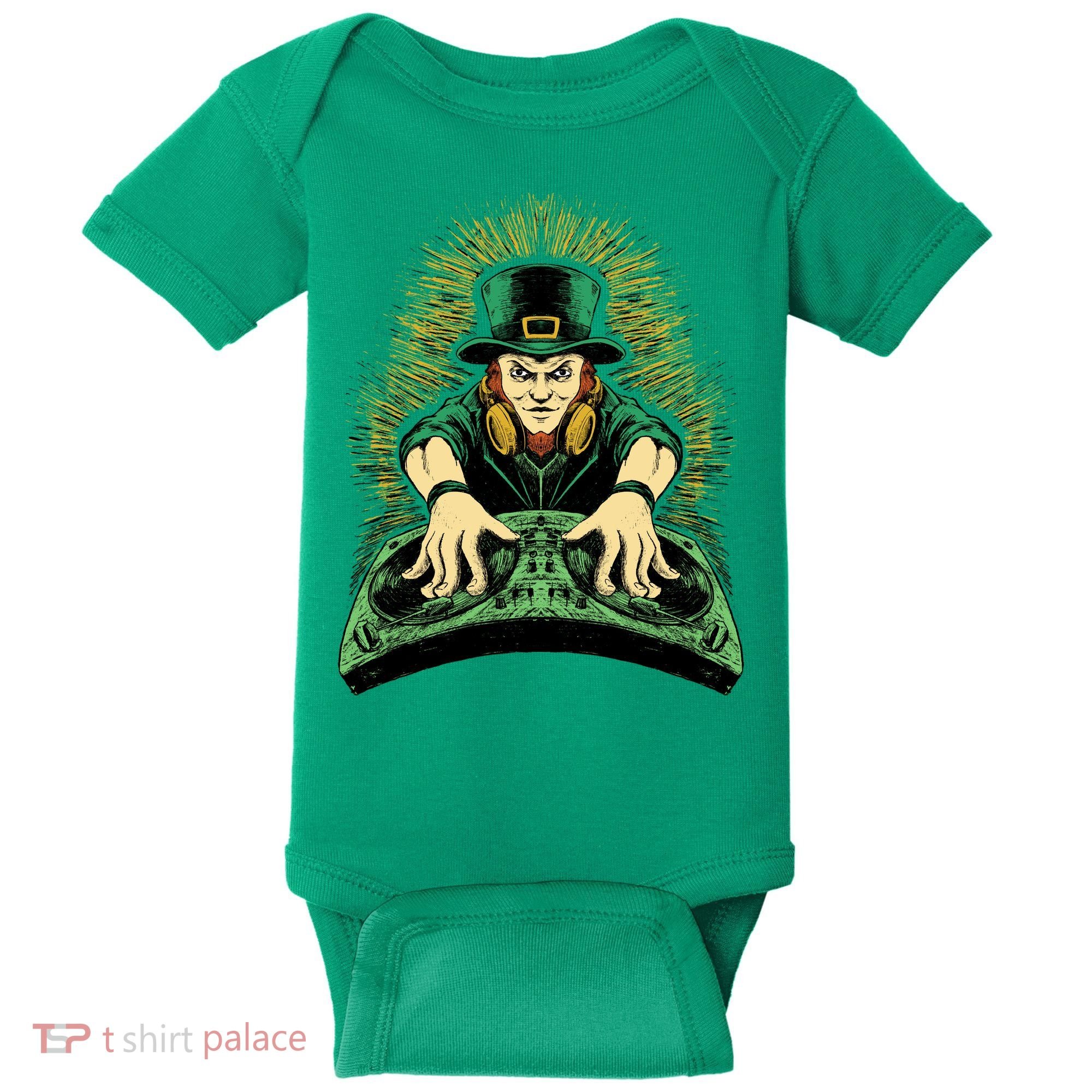 Leprechaun Dj St Patricks Baby Bodysuit