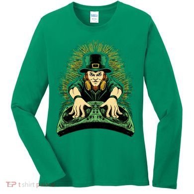 Leprechaun Dj St Patricks Women's Long Sleeve Shirt