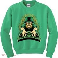 Leprechaun Dj St Patricks Kids Sweatshirt thumb 0