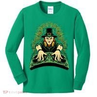 Leprechaun Dj St Patricks Kids Long Sleeve Shirt thumb 0
