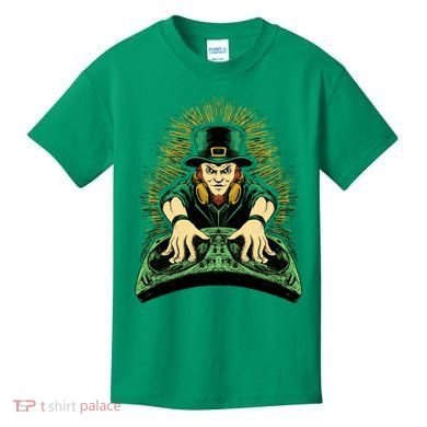 Leprechaun Dj St Patricks Kids T-Shirt