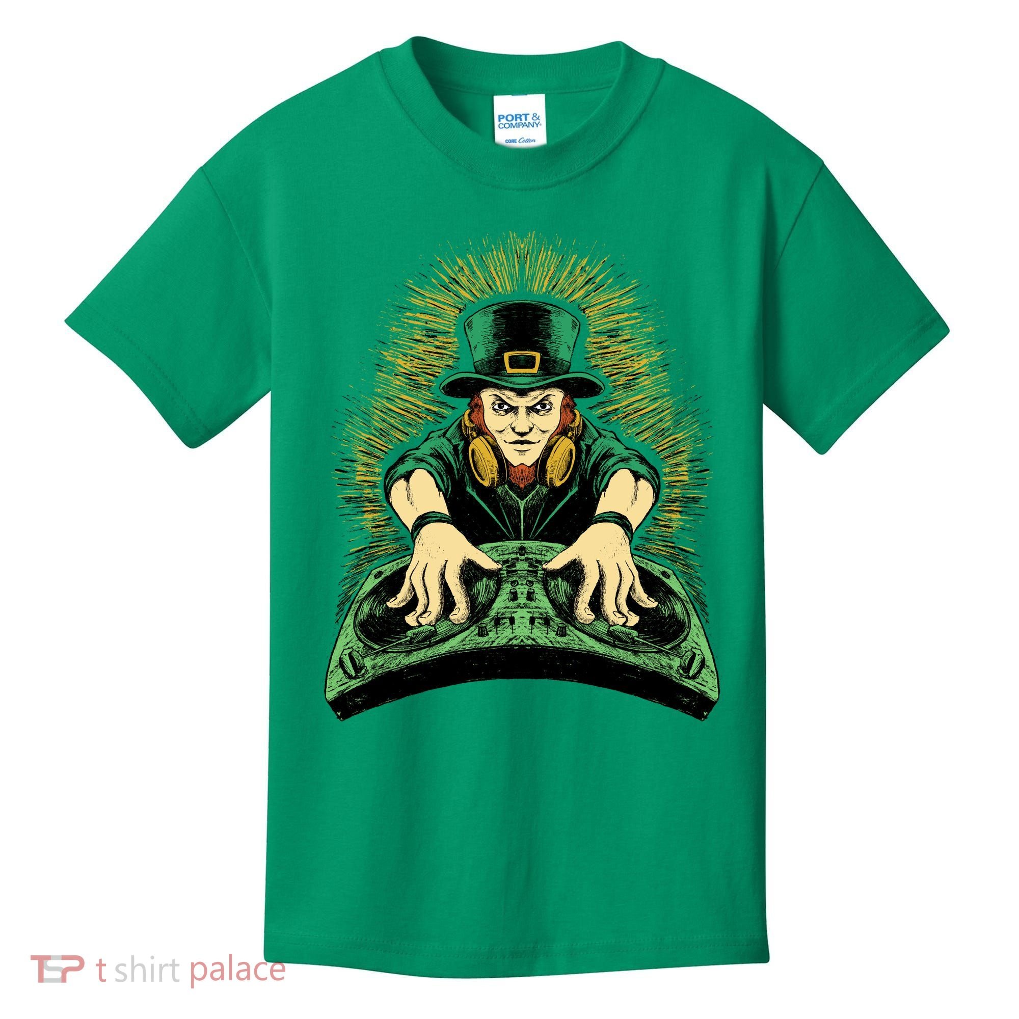 Leprechaun Dj St Patricks Kids T-Shirt