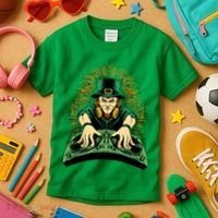 Leprechaun Dj St Patricks Kids T-Shirt thumb 3