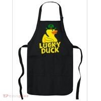 Lucky Duck Shamrock Rubber Ducky Funny St Patricks Day Apron thumb 0