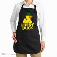Lucky Duck Shamrock Rubber Ducky Funny St Patricks Day Apron thumb 2