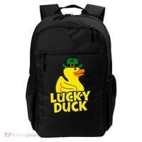 Lucky Duck Shamrock Rubber Ducky Funny St Patricks Day Backpack thumb 0