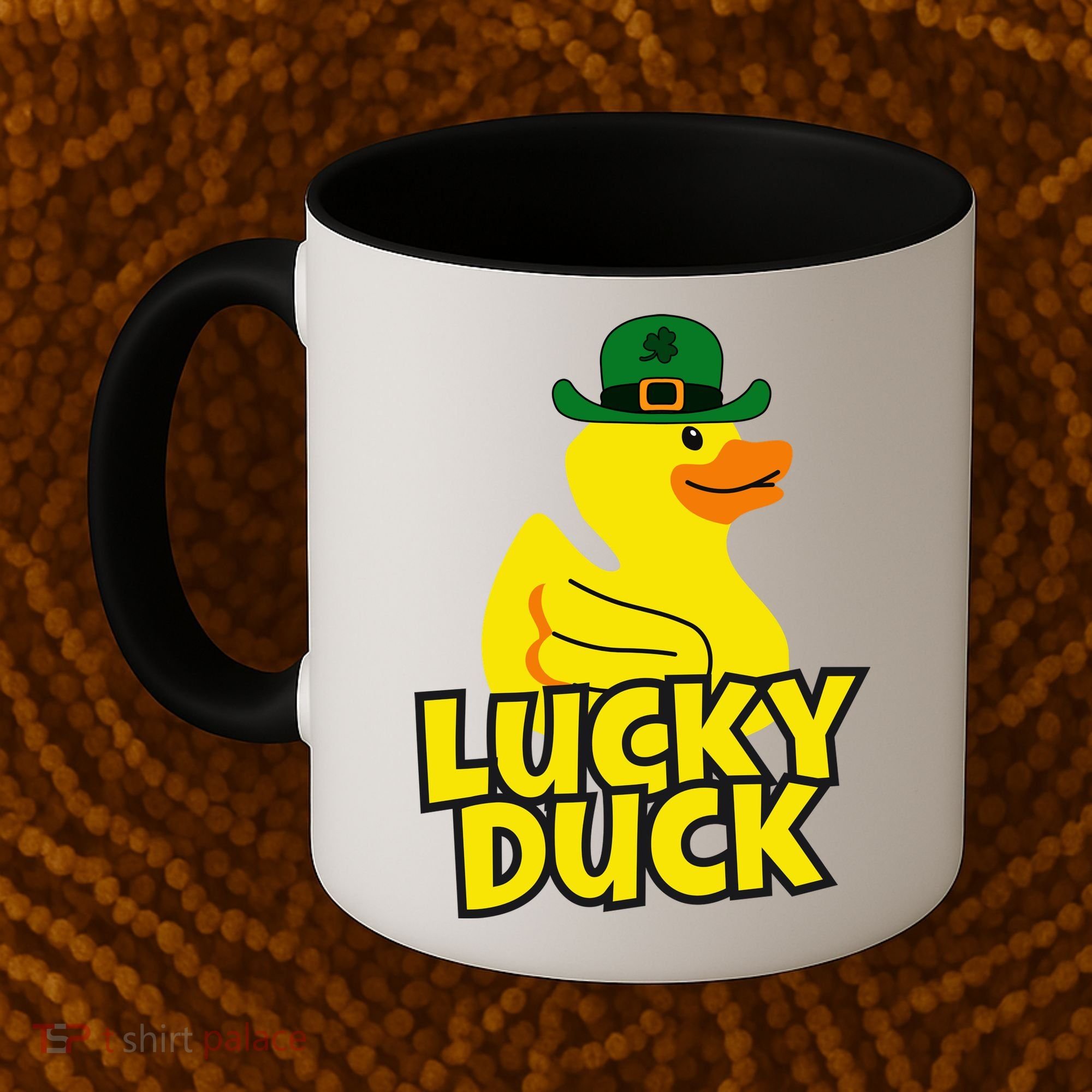 Lucky Duck Shamrock Rubber Ducky Funny St Patricks Day Coffee Mug