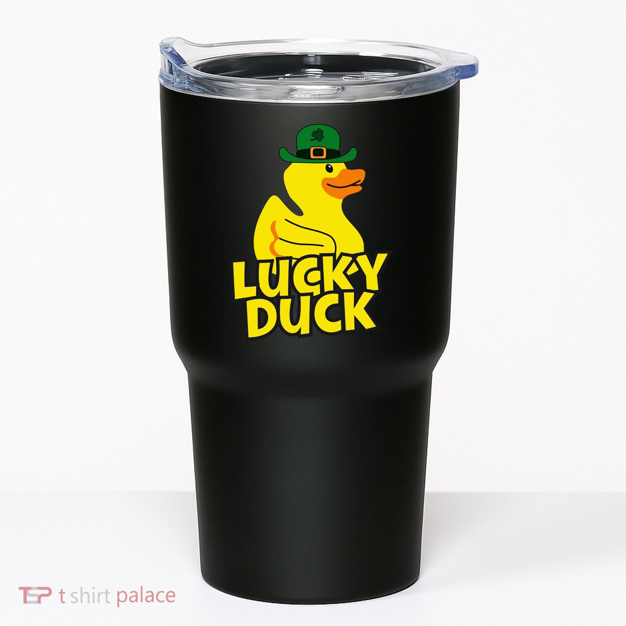 Lucky Duck Shamrock Rubber Ducky Funny St Patricks Day Tumbler