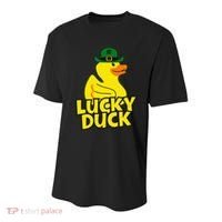Lucky Duck Shamrock Rubber Ducky Funny St Patricks Day Youth Performance Sprint T-Shirt thumb 0