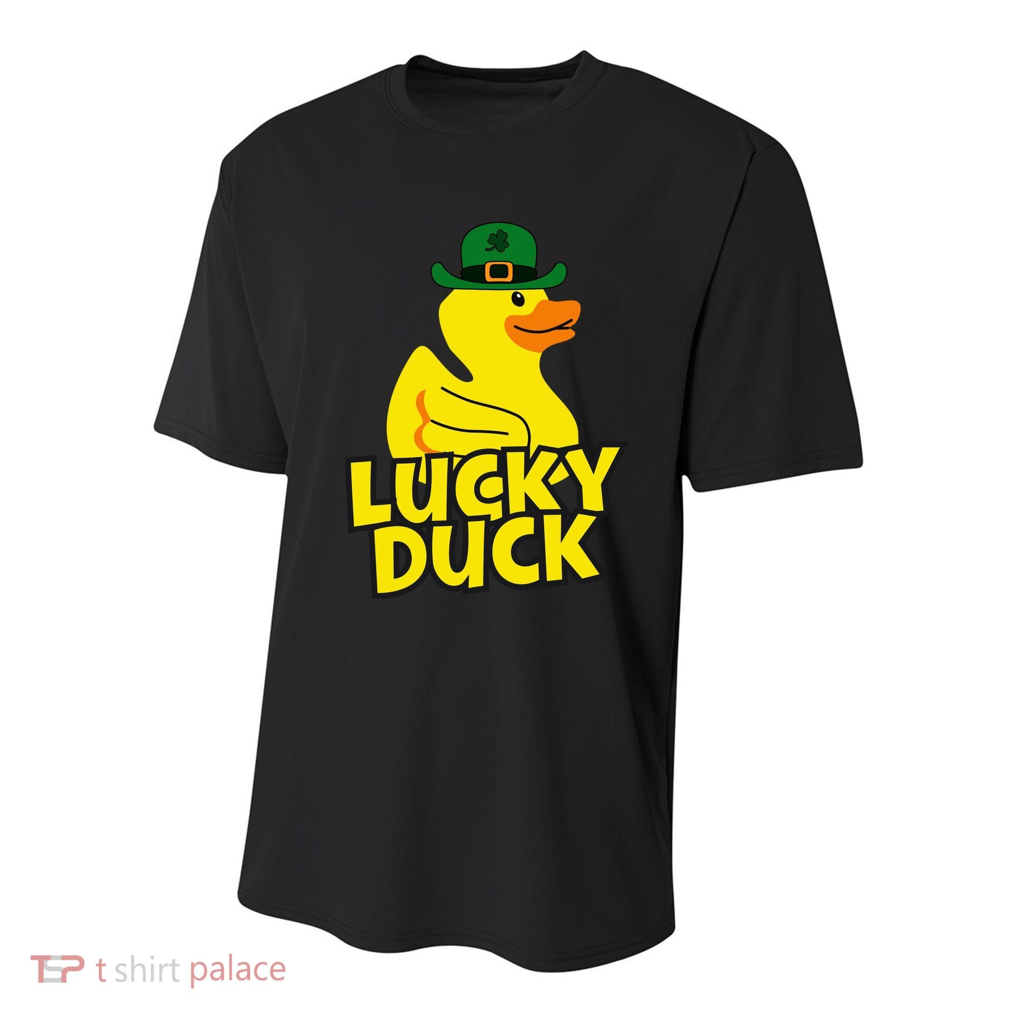Lucky Duck Shamrock Rubber Ducky Funny St Patricks Day Youth Performance Sprint T-Shirt
