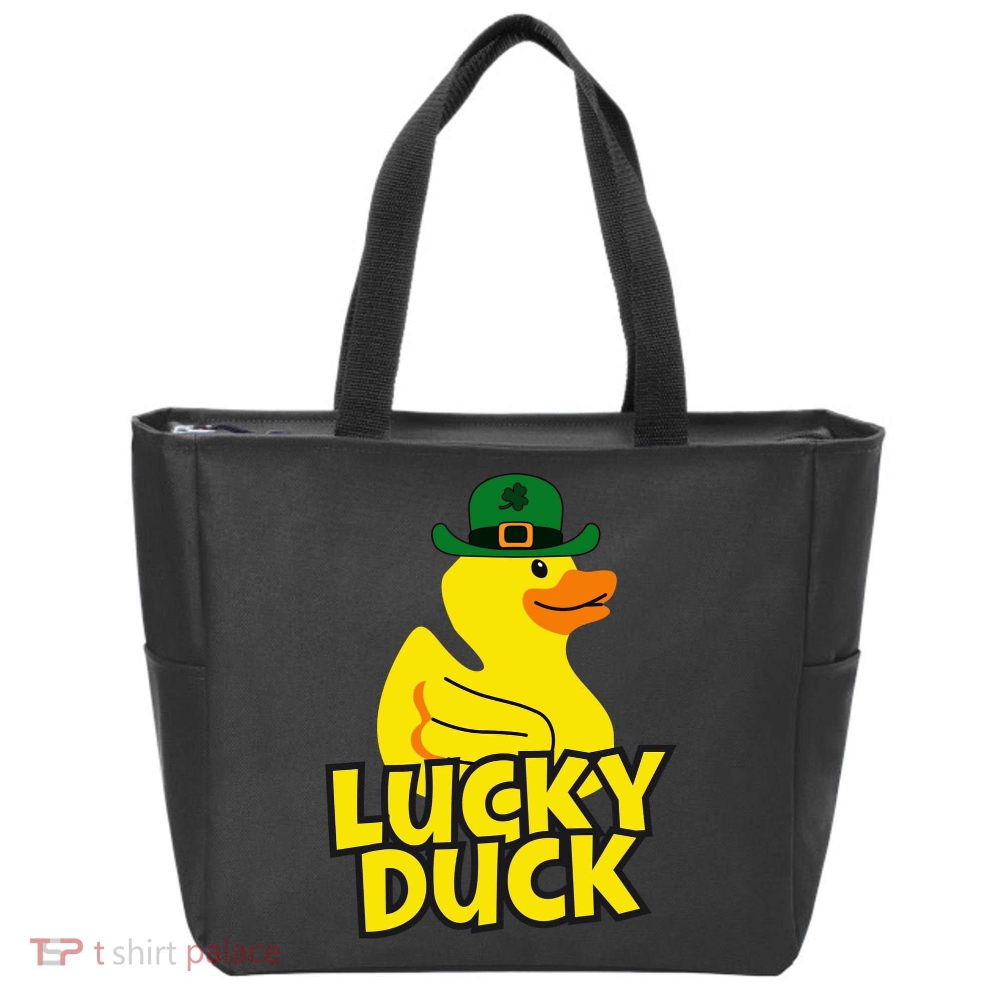 Lucky Duck Shamrock Rubber Ducky Funny St Patricks Day Tote Bag