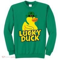 Lucky Duck Shamrock Rubber Ducky Funny St Patricks Day Sweatshirt thumb 0