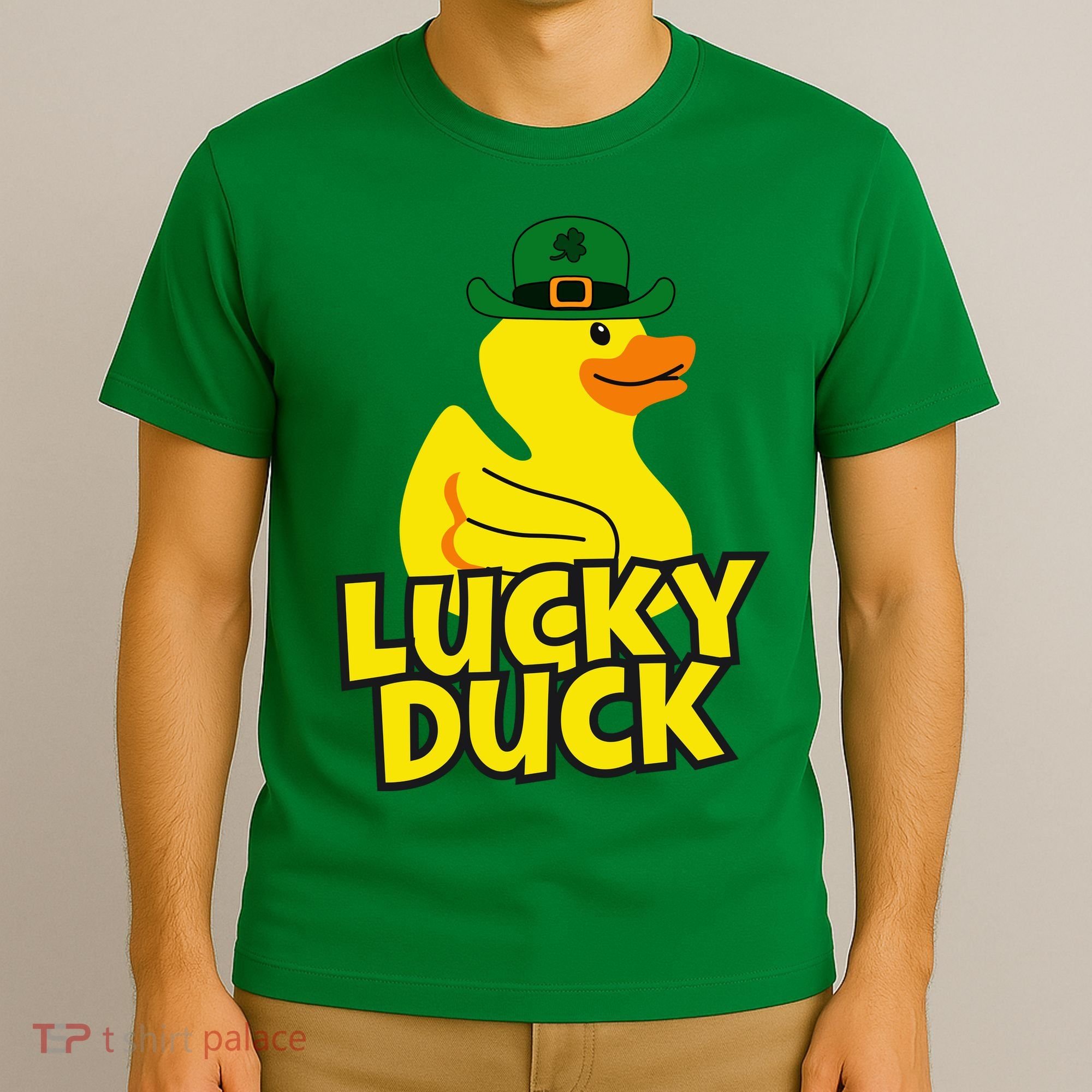 Lucky Duck Shamrock Rubber Ducky Funny St Patricks Day T-Shirt