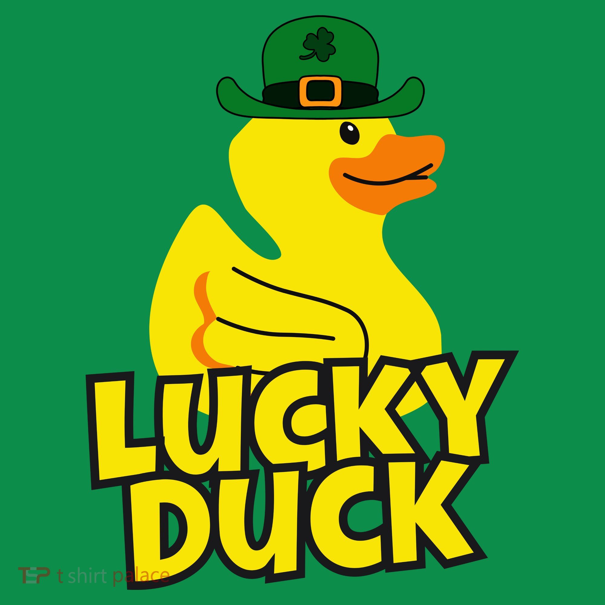 Lucky Duck Shamrock Rubber Ducky Funny St Patricks Day T-Shirt