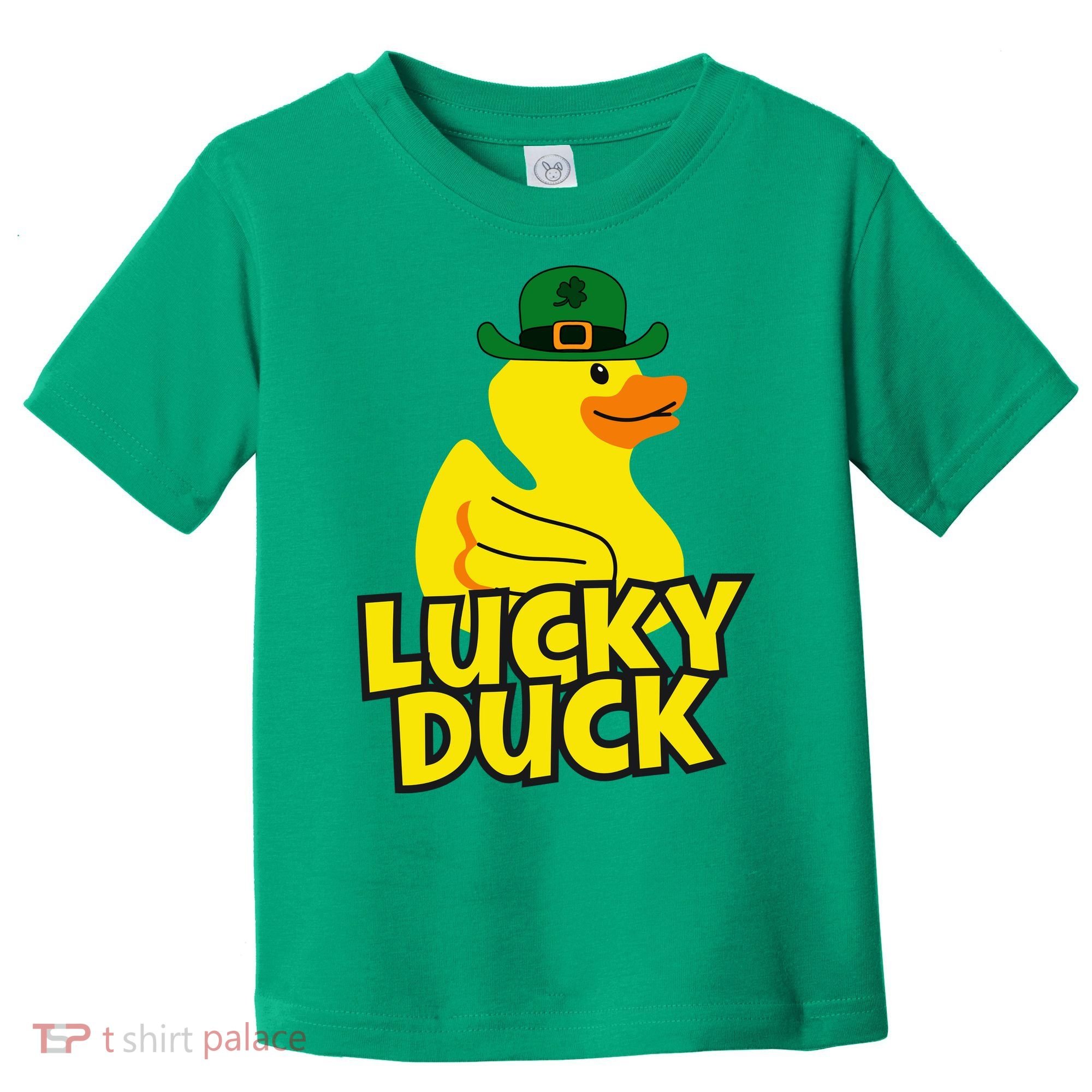 Lucky Duck Shamrock Rubber Ducky Funny St Patricks Day Toddler T-Shirt