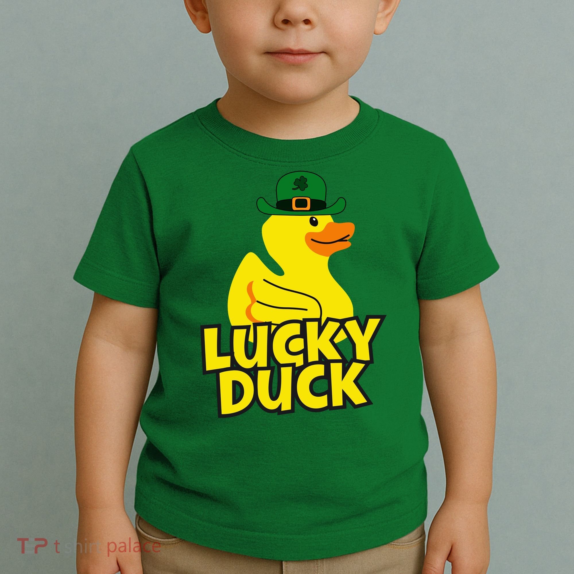 Lucky Duck Shamrock Rubber Ducky Funny St Patricks Day Toddler T-Shirt