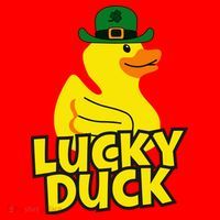 Lucky Duck Shamrock Rubber Ducky Funny St Patricks Day Santa Hat thumb 1