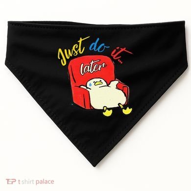 Lazy Duck Sit On The Sofa Do It Later USA-Made Doggie Bandana