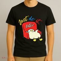 Lazy Duck Sit On The Sofa Do It Later T-Shirt thumb 3