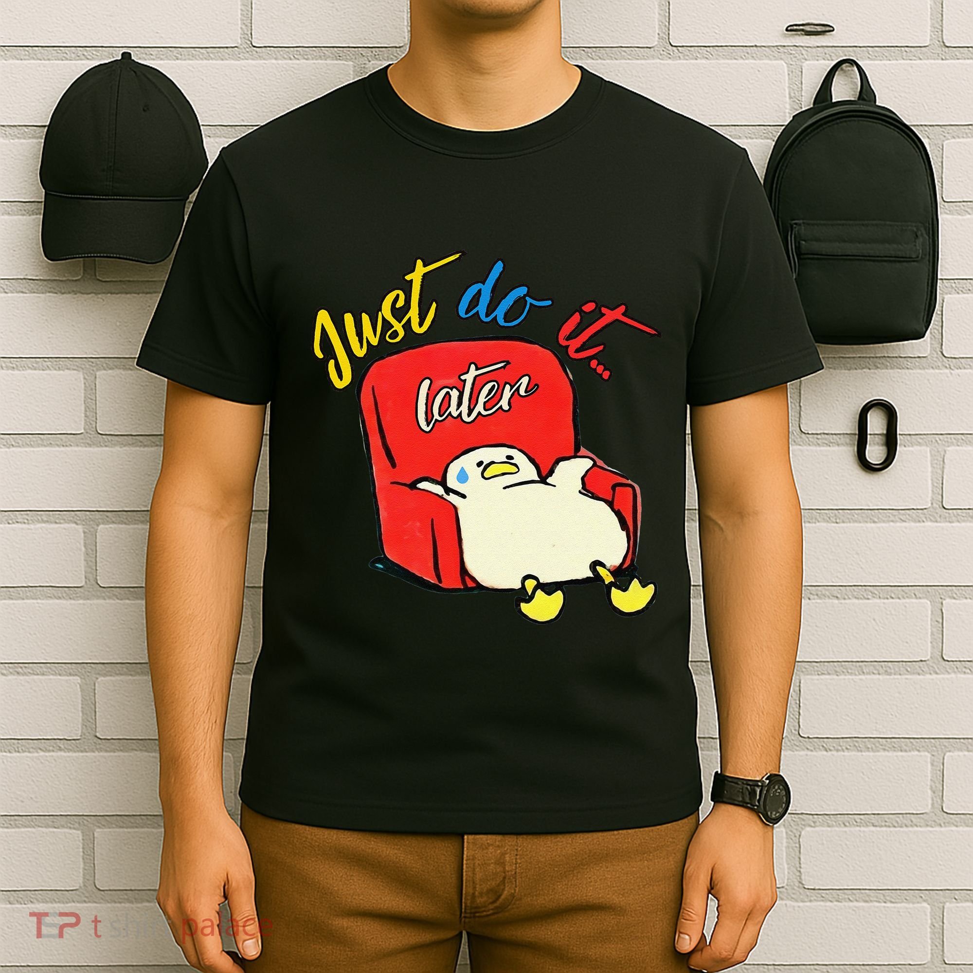 Lazy Duck Sit On The Sofa Do It Later T-Shirt