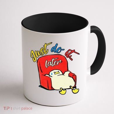 Lazy Duck Sit On The Sofa Do It Later Coffee Mug back