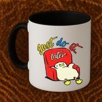 Lazy Duck Sit On The Sofa Do It Later Coffee Mug thumb 2