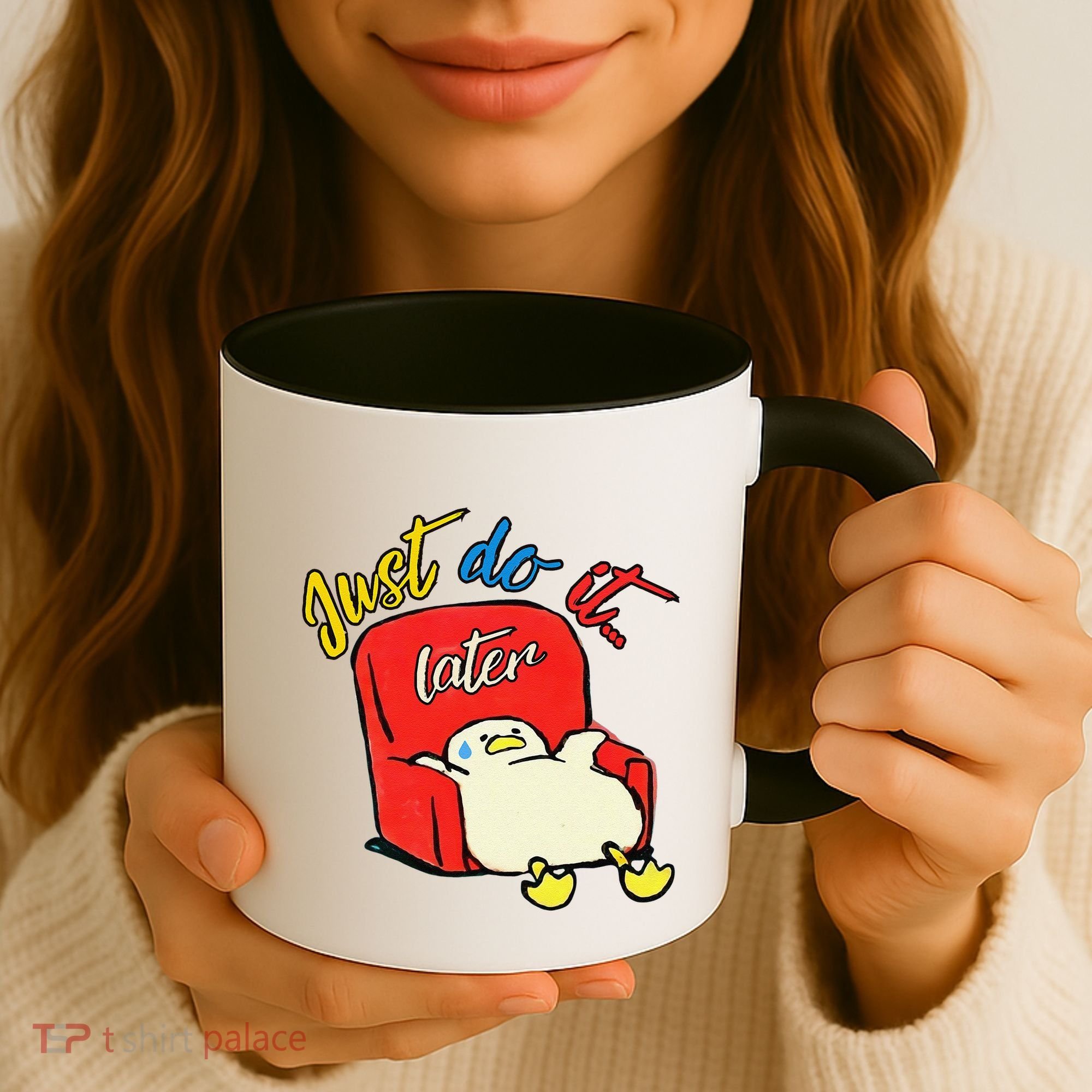 Lazy Duck Sit On The Sofa Do It Later Coffee Mug