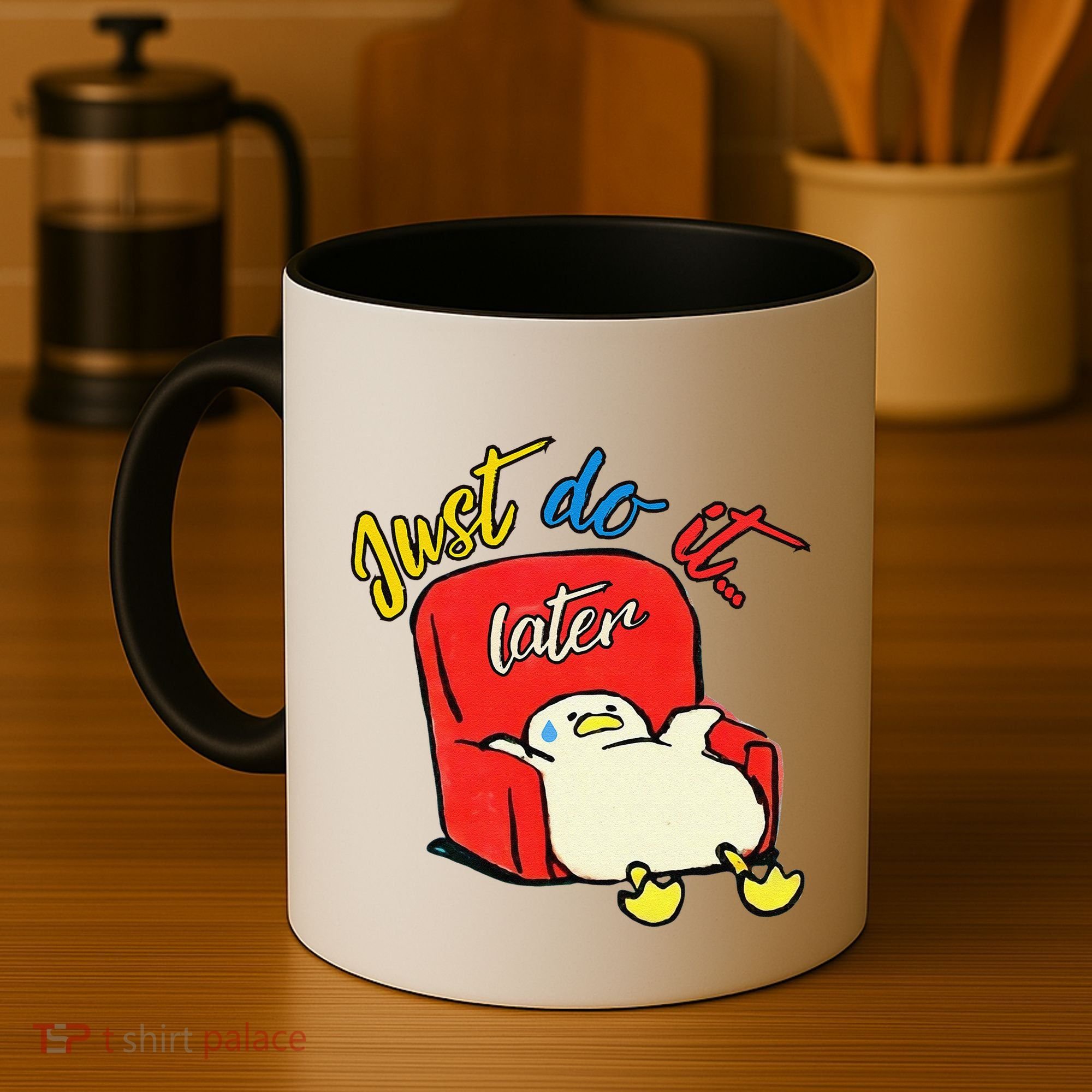 Lazy Duck Sit On The Sofa Do It Later Coffee Mug