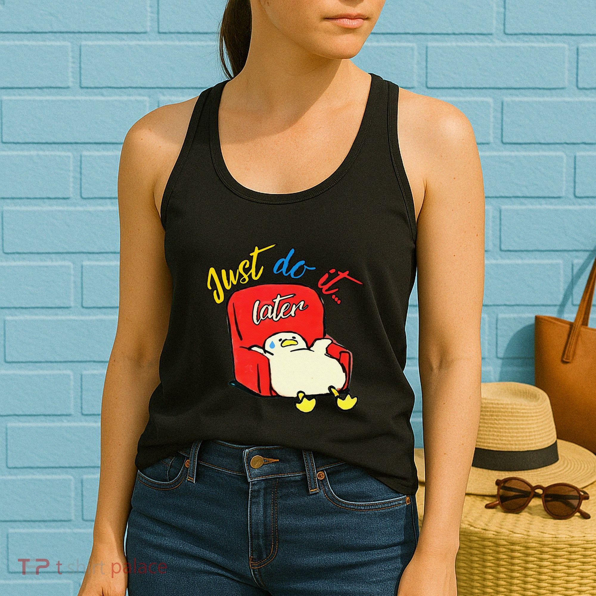 Lazy Duck Sit On The Sofa Do It Later Women's Tank Top