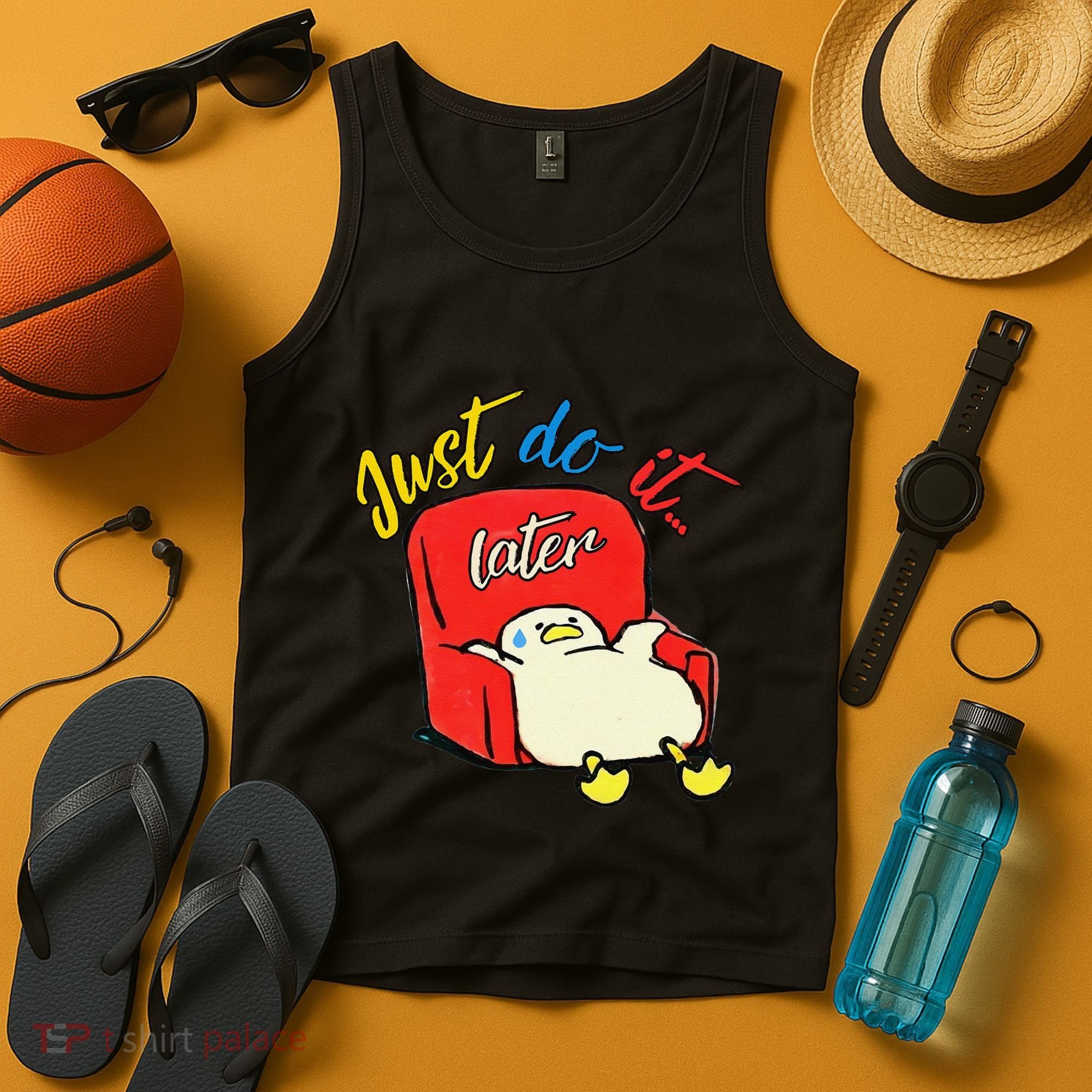 Lazy Duck Sit On The Sofa Do It Later Tank Top