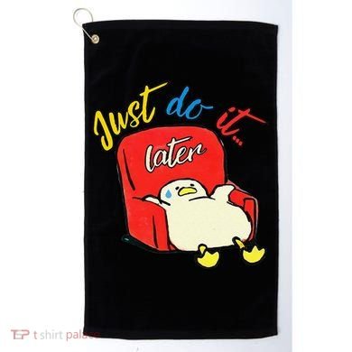 Lazy Duck Sit On The Sofa Do It Later Golf Towel