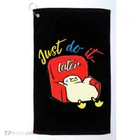 Lazy Duck Sit On The Sofa Do It Later Golf Towel thumb 0