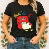Lazy Duck Sit On The Sofa Do It Later Women's T-Shirt thumb 2