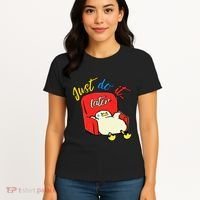 Lazy Duck Sit On The Sofa Do It Later Women's T-Shirt thumb 4
