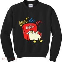 Lazy Duck Sit On The Sofa Do It Later Kids Sweatshirt thumb 0