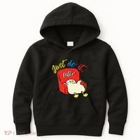 Lazy Duck Sit On The Sofa Do It Later Kids Hoodie thumb 0