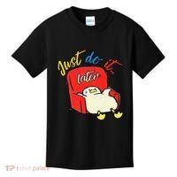 Lazy Duck Sit On The Sofa Do It Later Kids T-Shirt thumb 0