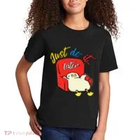 Lazy Duck Sit On The Sofa Do It Later Kids T-Shirt thumb 2