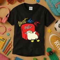Lazy Duck Sit On The Sofa Do It Later Kids T-Shirt thumb 3