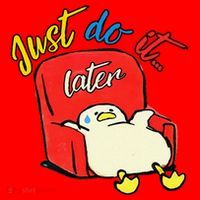 Lazy Duck Sit On The Sofa Do It Later Santa Hat thumb 1