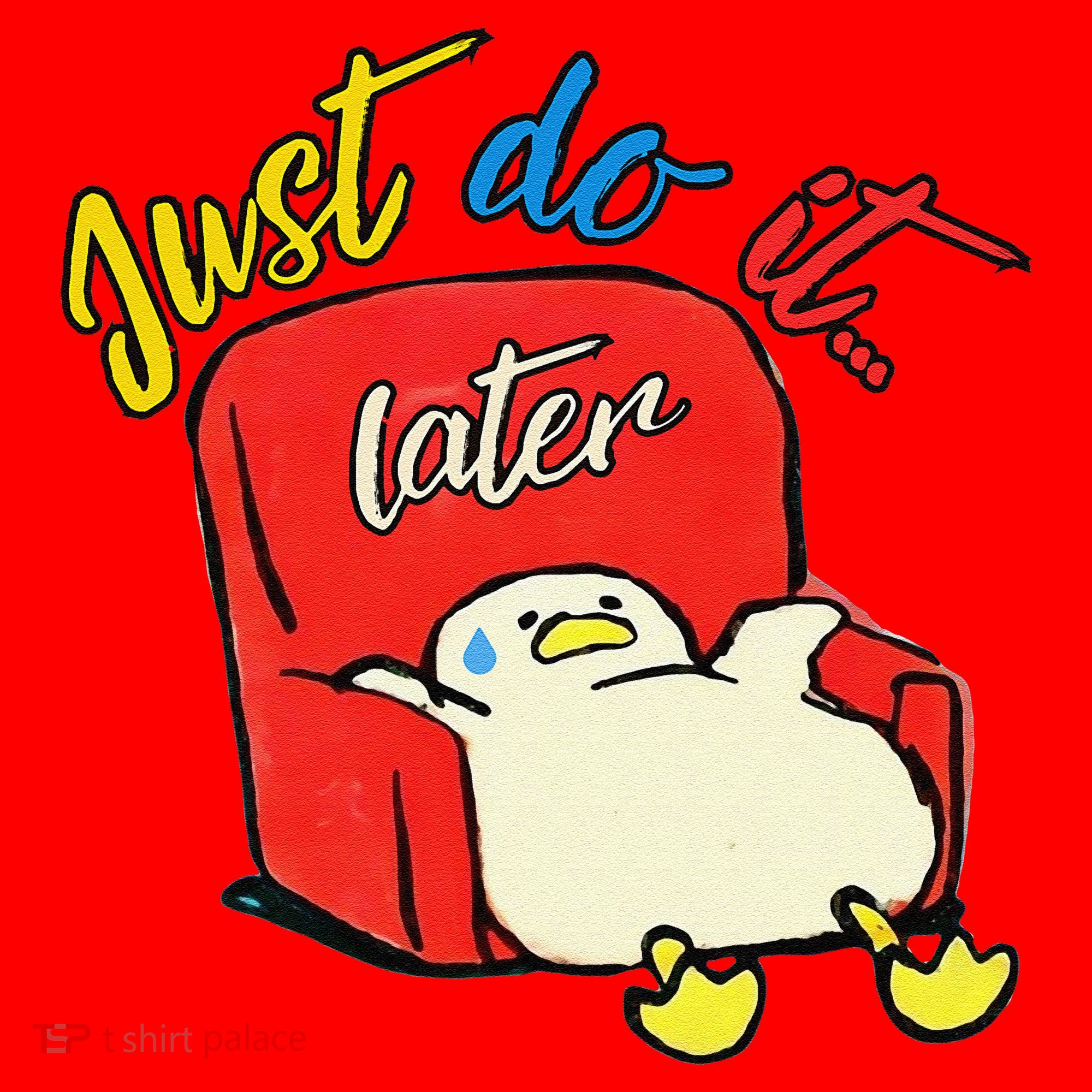 Lazy Duck Sit On The Sofa Do It Later Santa Hat