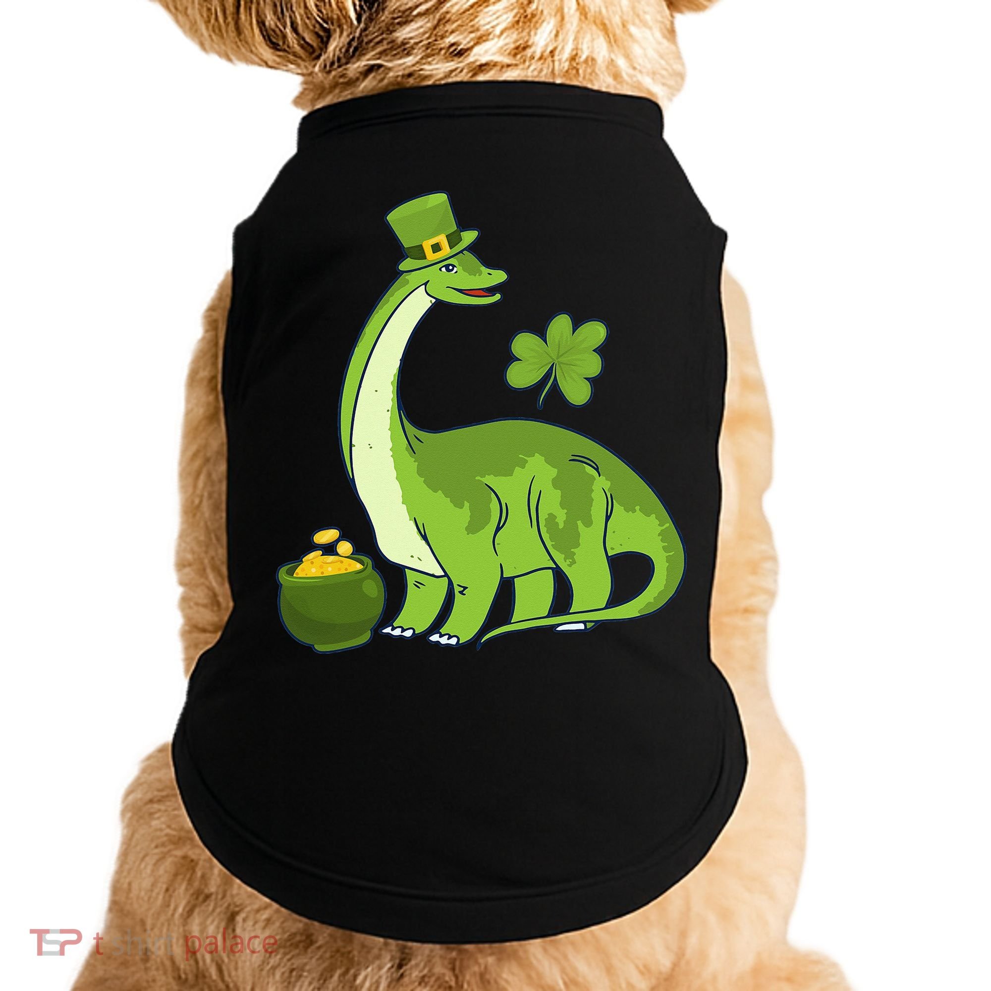 Leprechaun Dinosaur Shamrock St Patricks Day Animal Irish Doggie Tank