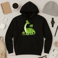 Leprechaun Dinosaur Shamrock St Patricks Day Animal Irish Hoodie thumb 3