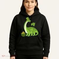 Leprechaun Dinosaur Shamrock St Patricks Day Animal Irish Hoodie thumb 5